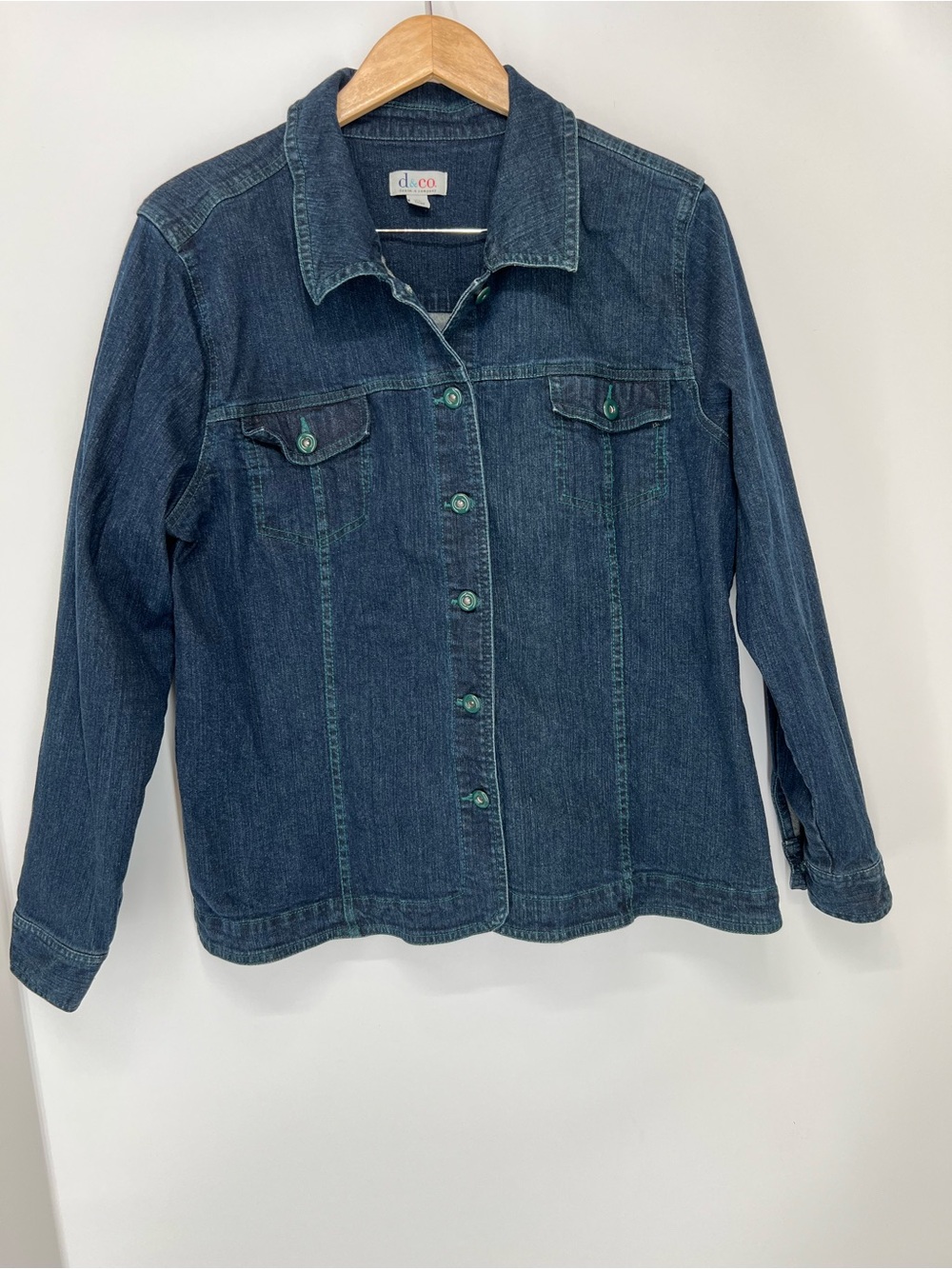 D&Co Denim Jacket - Dark Wash with Contrast Stitching